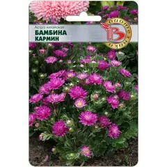 Семена Астра китайская Бамбина Кармин (а/ф Биотехника)