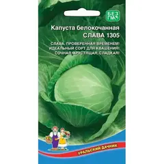 Семена Капуста белокочанная Слава 1305 (а/ф Уральский Дачник)