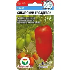 Семена Томат Сибирский гроздевой 20шт (а/ф Сибирский Сад)