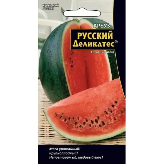 Семена Арбуз Русский деликатес (а/ф Уральский Дачник)