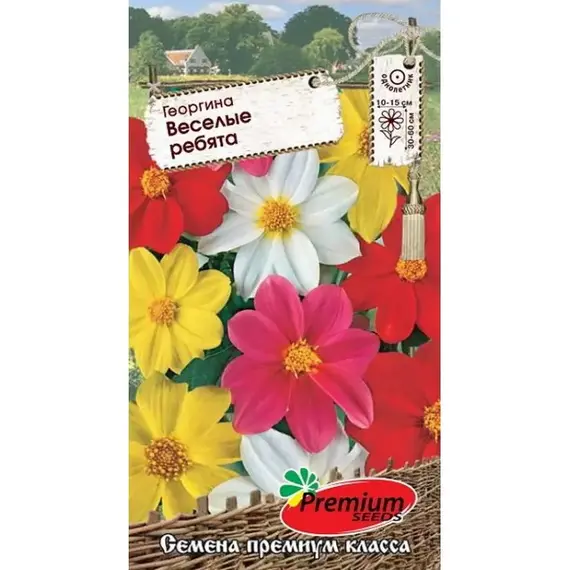Семена Георгина Веселые ребята микс (а/ф Премиум Сидс)